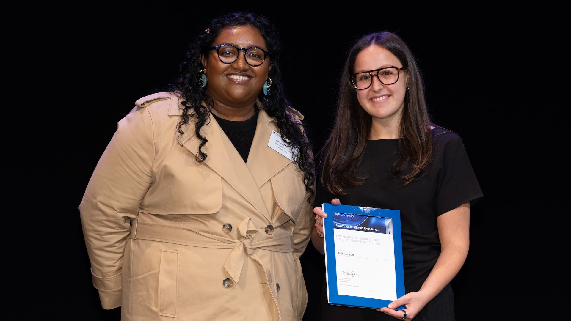 Amanda Guruge from Law Institute of Victoria and Jade Tia Swiatlo.