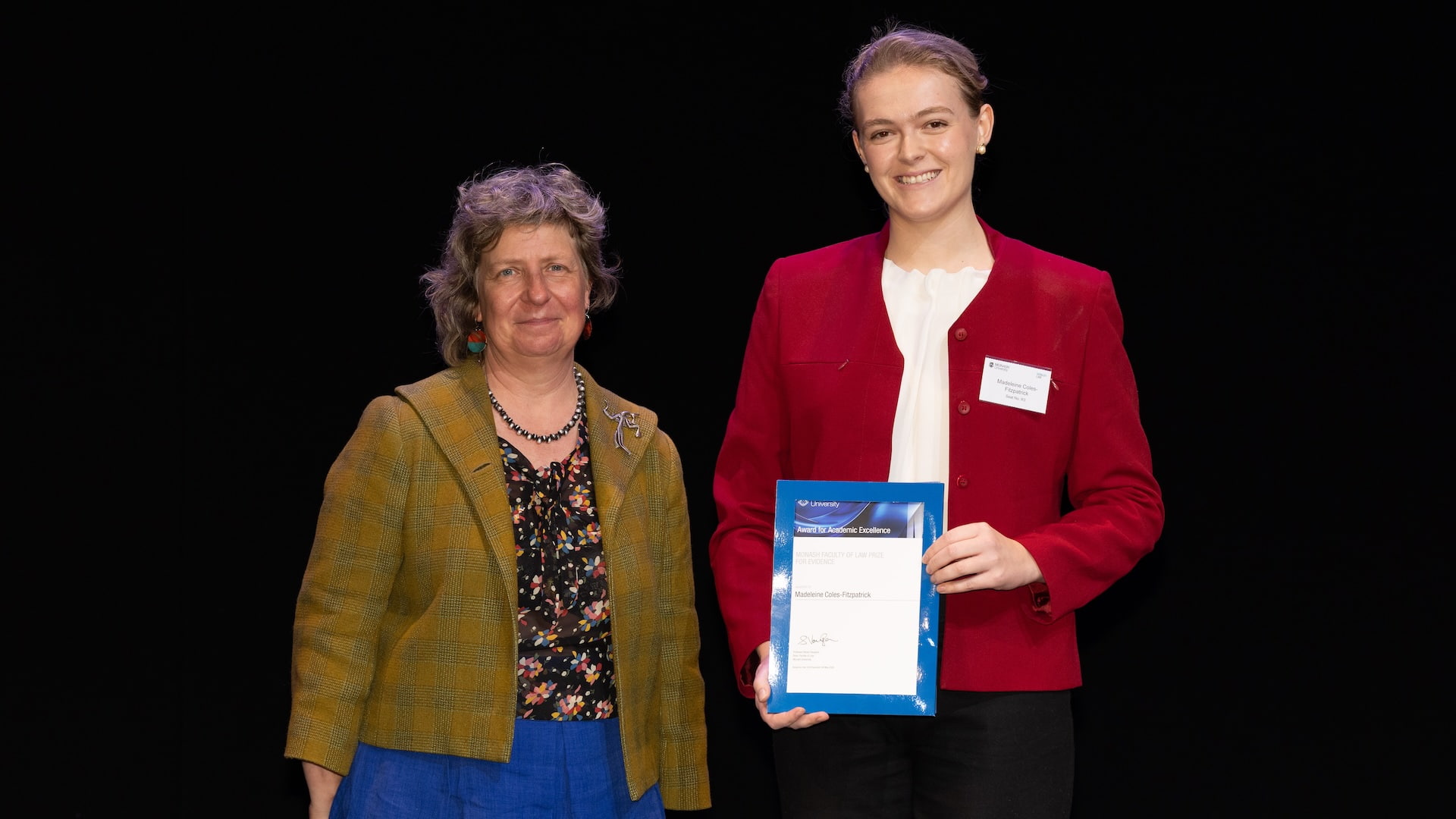 Associate Professor Becky Batagol and Madeleine Simone Coles-Fitzpatrick.