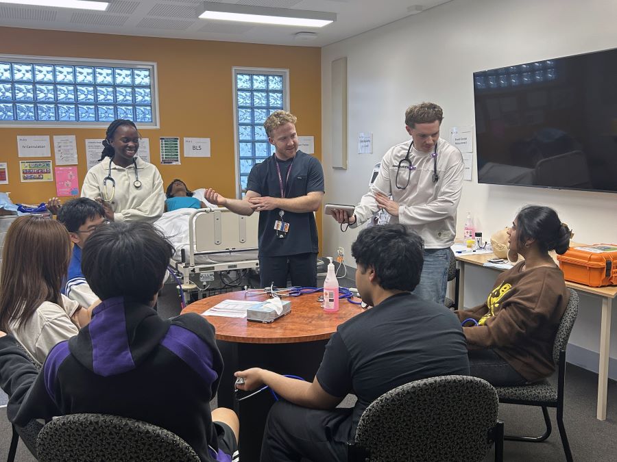 Monash medical students leading a Med-Toring session