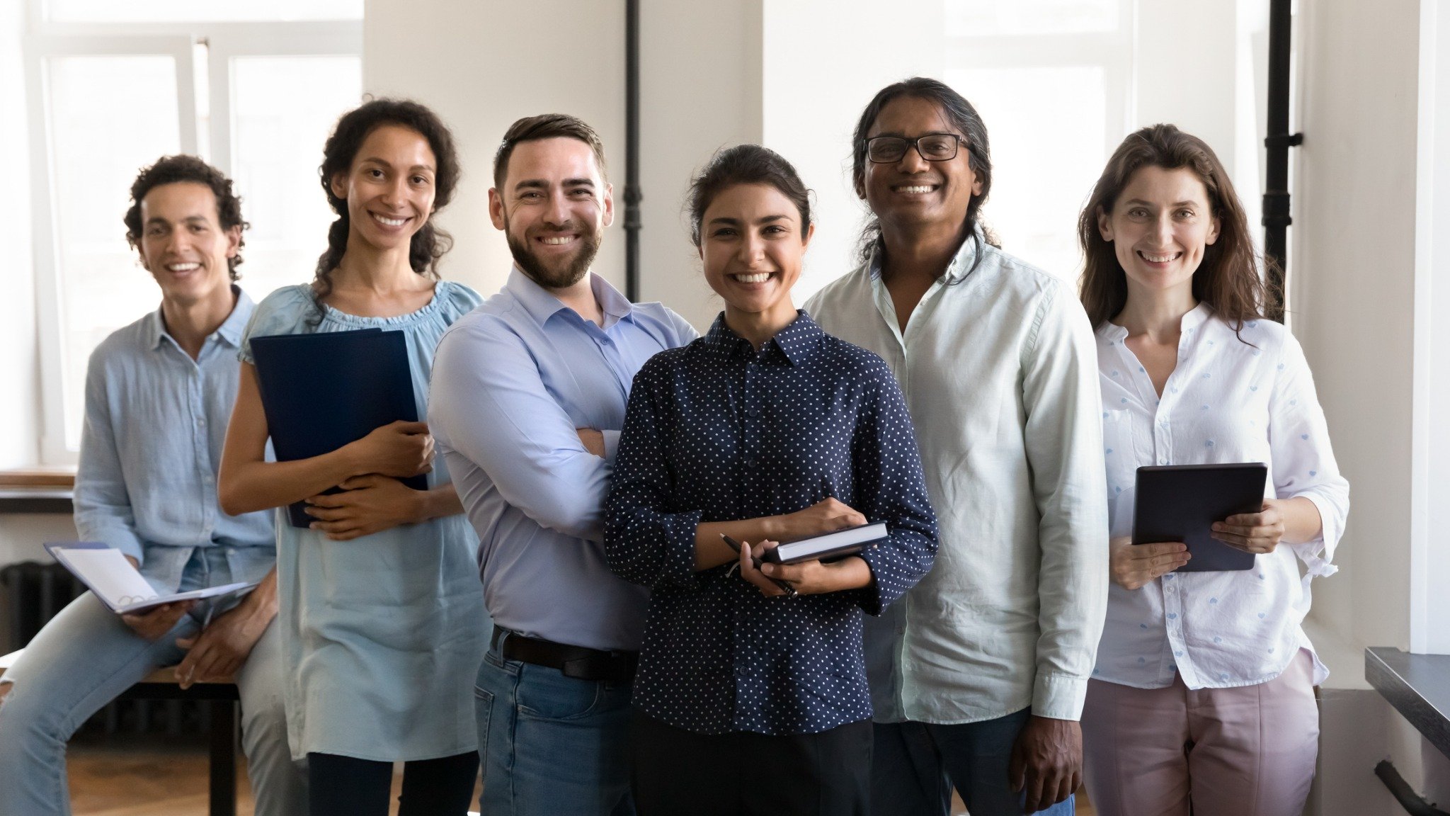 Researchers working together in a workshop