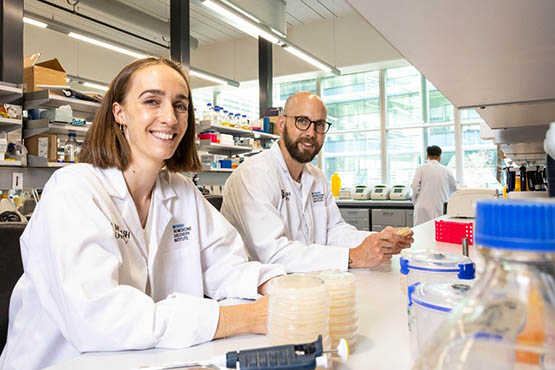 A/Prof Rhys Grinter and Dr Ashleigh Kropp, authors on the study
