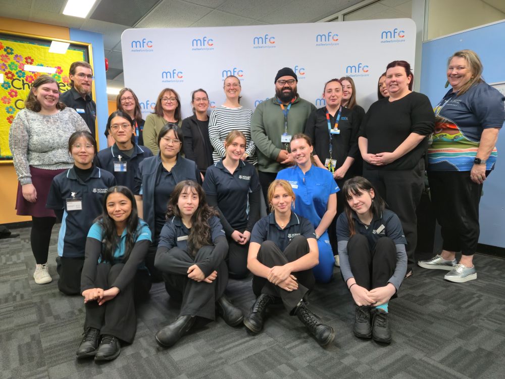 Monash nursing and occupational therapy students with placement providers