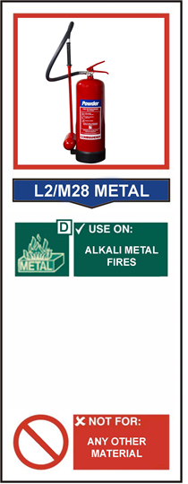 Alkali metal fire extinguisher