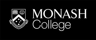 Monash College logo - keyline on dark background