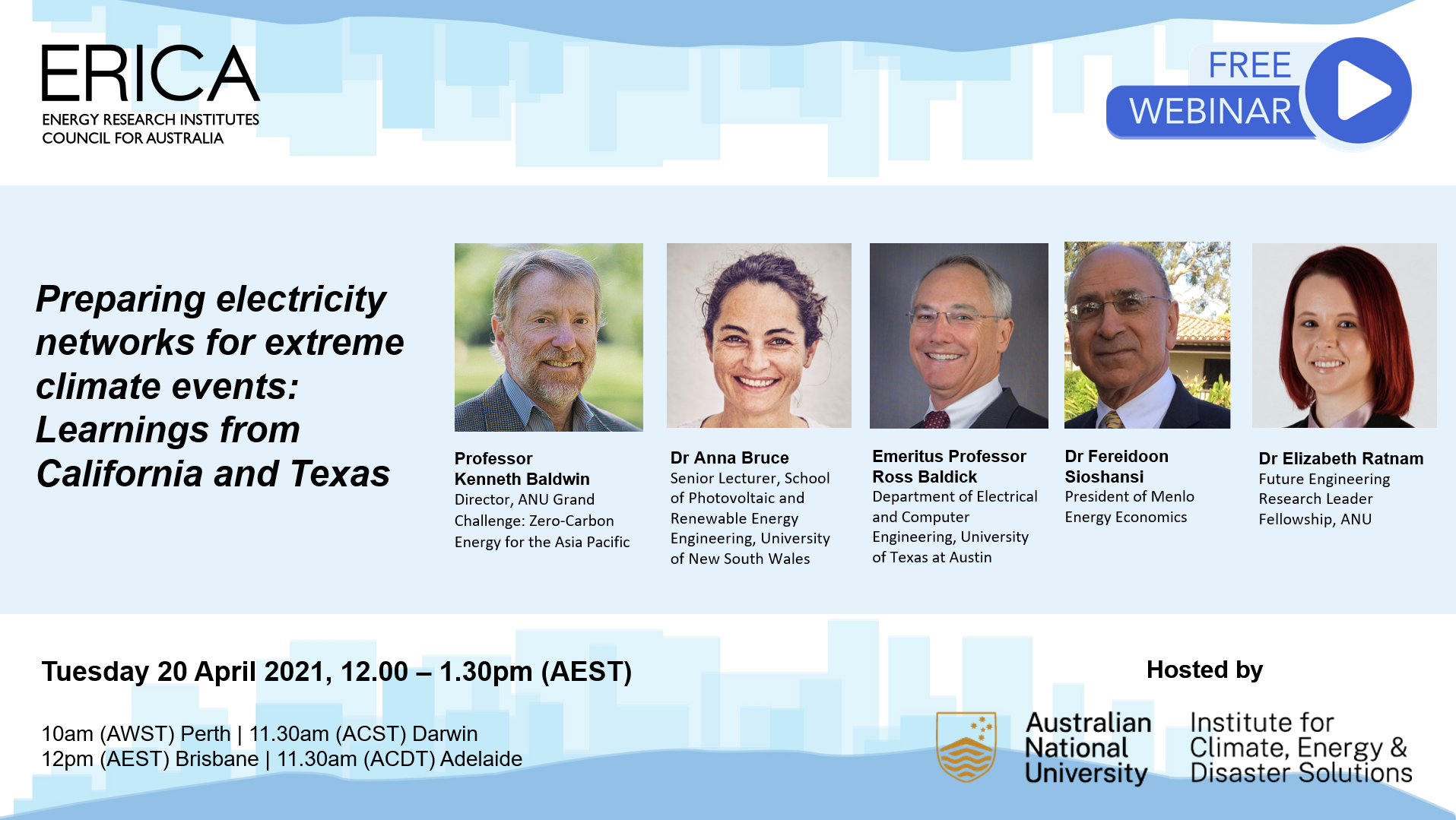 Preparing electricity networks for extreme climate events:  learnings from California and Texas