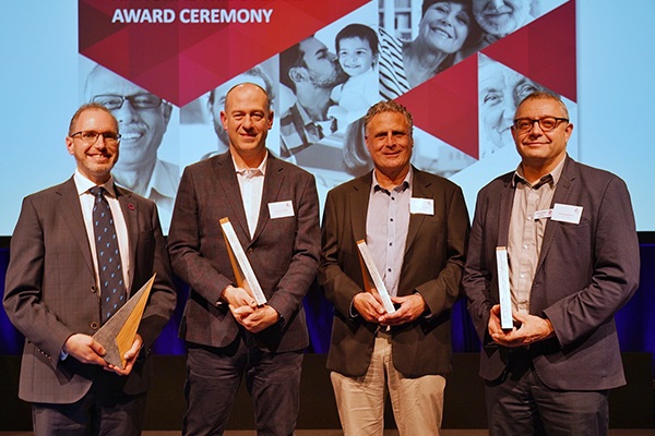 (L&ndash;R) Prof Michael Hofman, Prof Simon Brown, Prof Andrew Forbes, Prof David Pilcher