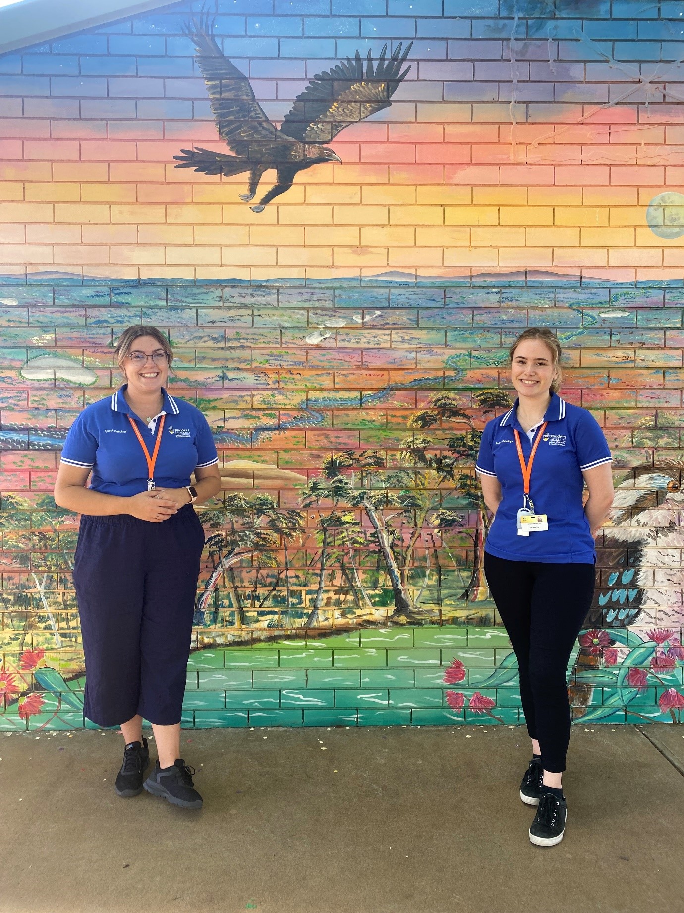 Flinders University speech pathology students, Rebecca and Amelia, on placement in Dareton through the  Sunraysia Collaboration