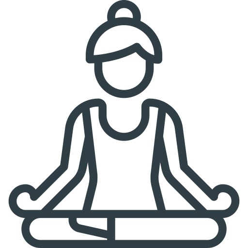 Clipart of woman meditating with legs crossed