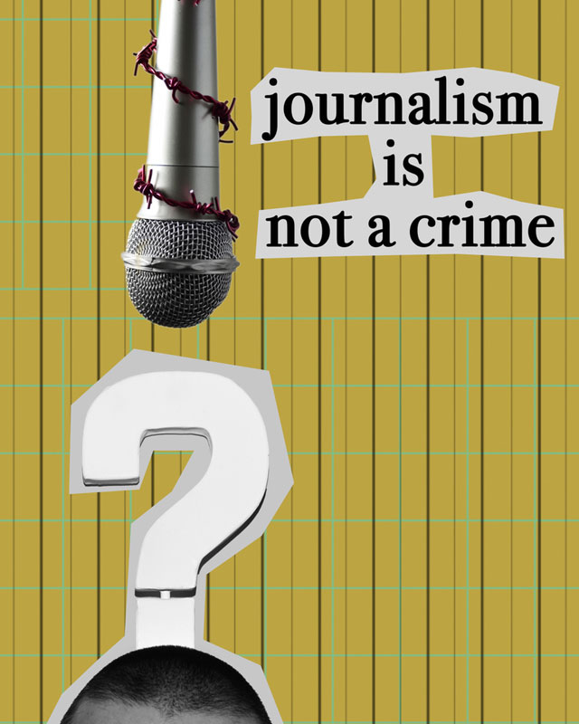 question mark and microphone with the text overlay 
