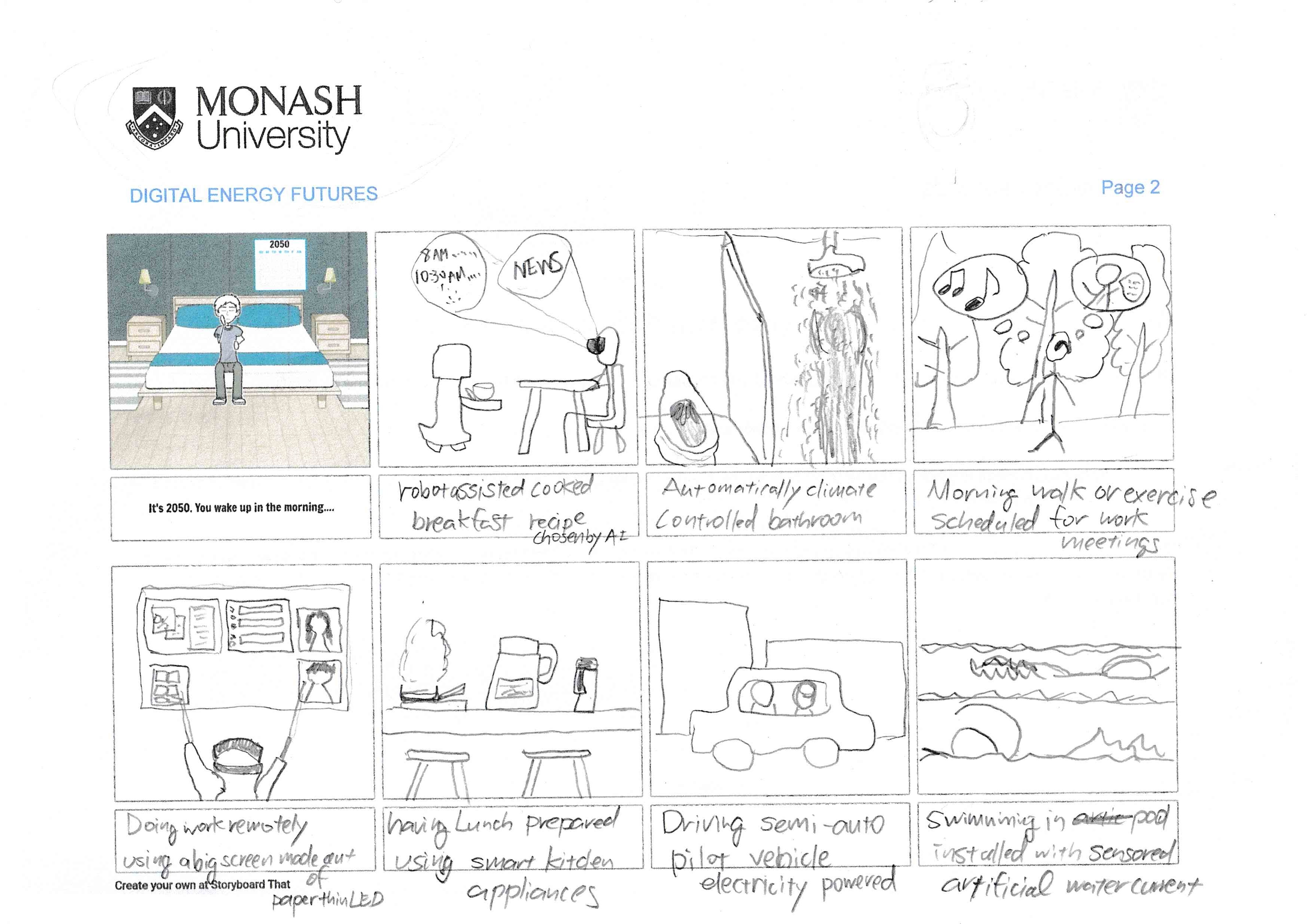 Comic strip drawn by participant