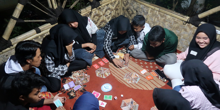 students playing the water champion game 