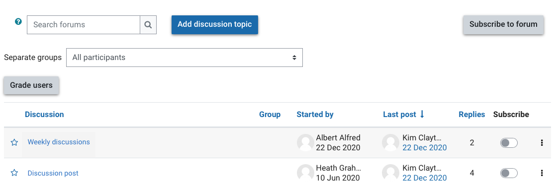 Image of example forum