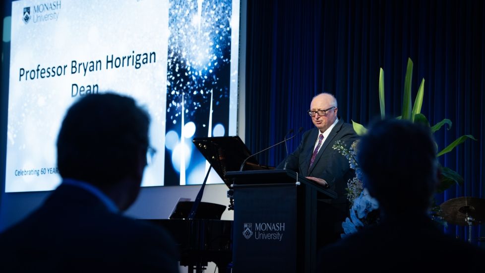 Executive Dean, Prof Bryan Horrigan speaking at Monash Law Celebrating 60 years