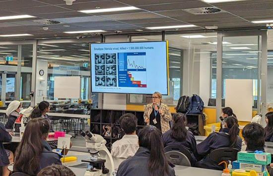 A/Prof Meredith O’Keeffe speaking at BDI’s Day of Immunology event.