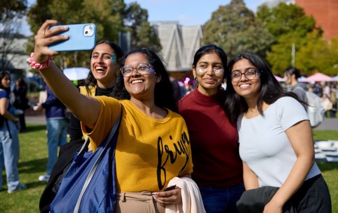 Students forming new friendships