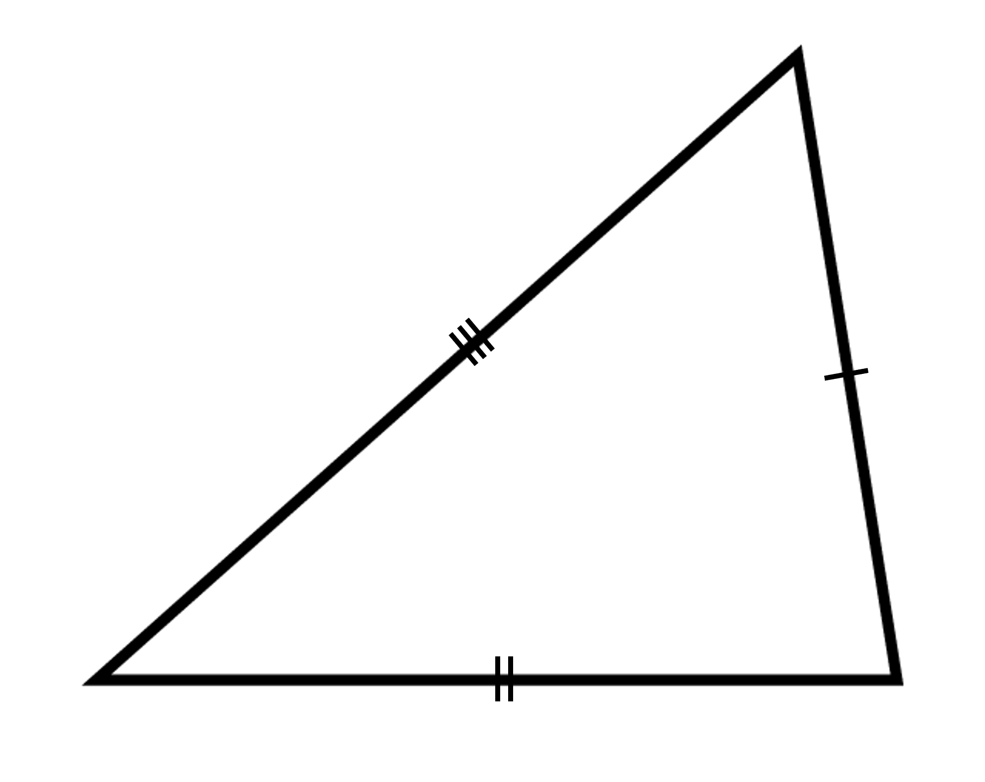 Scalene triangle with all sides of different lengths