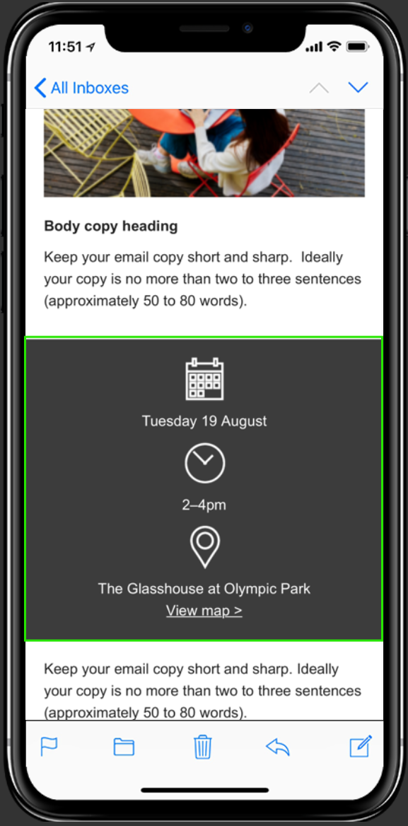 event details MOBILE mock
