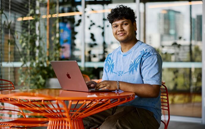 Male international Monash student