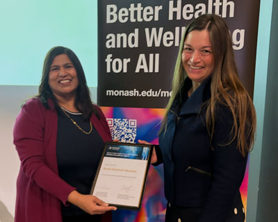 Master of Health Administration coordinators Dr Zahra Aziz with Sarah Elizabeth Wenham Master of Health Administration coordinators Dr Zahra Aziz with Sarah Elizabeth Wenham