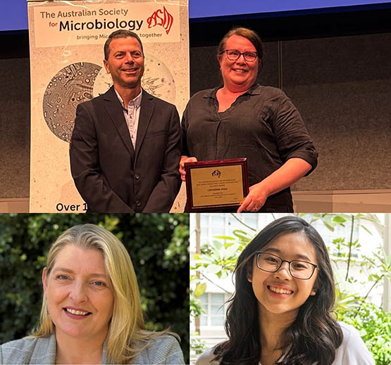 Dr Catherine Ryan (top), Associate Professor Meredith Hughes and Jesselyn Sin
