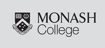 Monash College logo - solid on light background