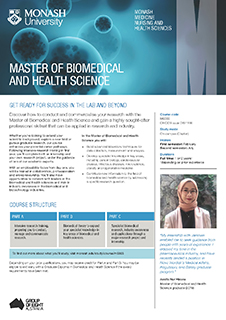 Master of Biomedical and health science