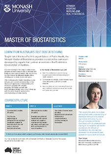 Master of Biostatistics flyer image