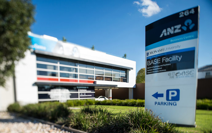 Image taken of the outside of the Monash BASE Facility