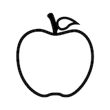 Lineart of apple