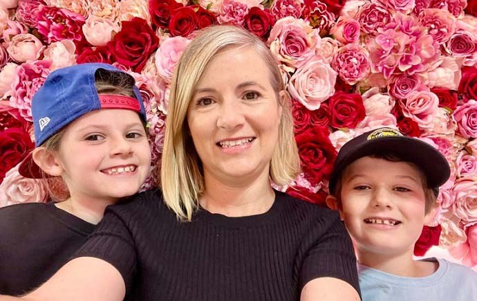 Danielle Heaven and her sons