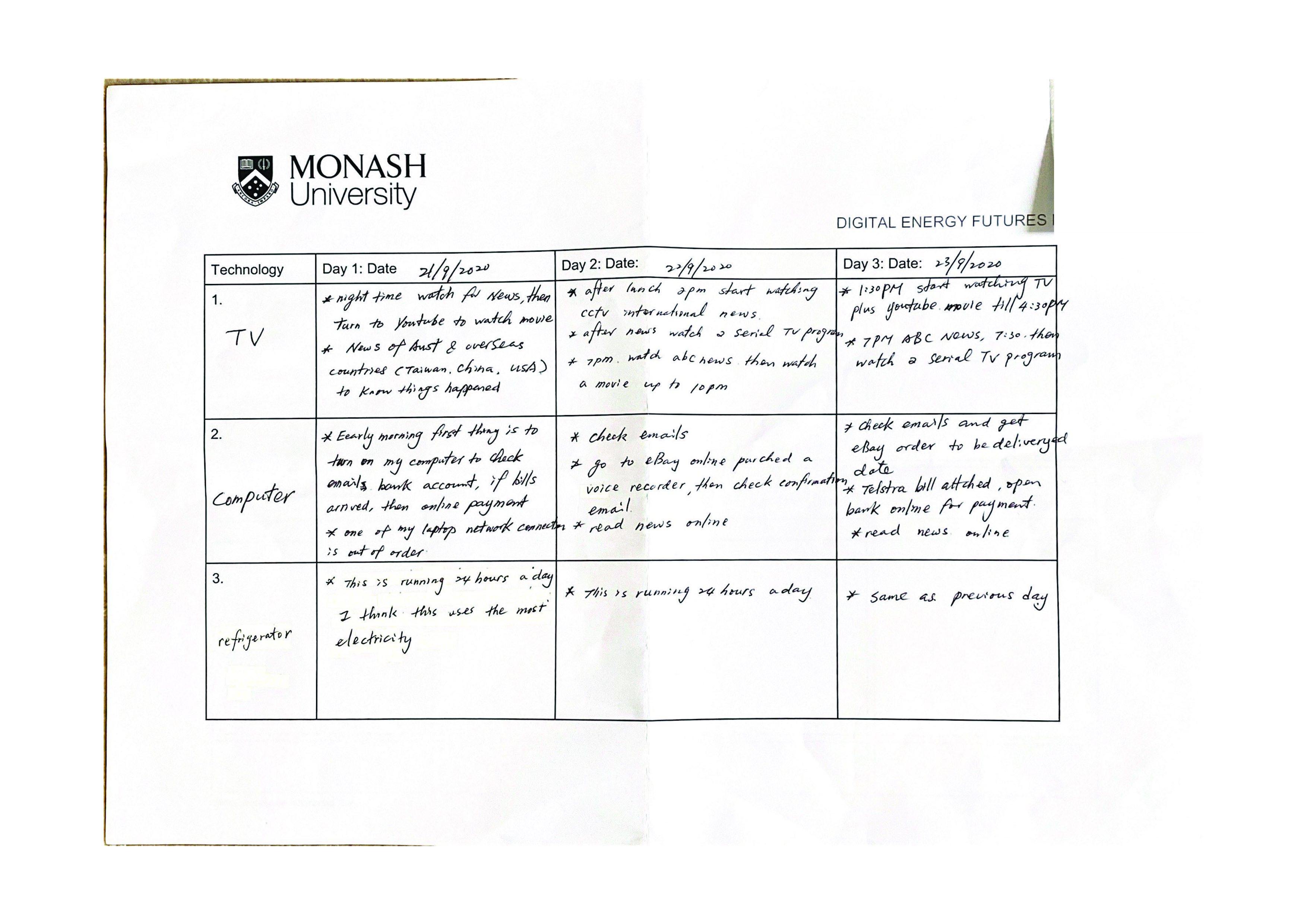 Image of diary and notes