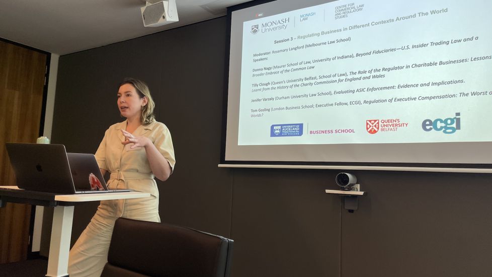 Tilly Clough the History of Business Law and Governance Workshop