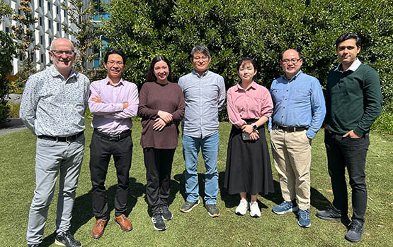 Publication authors (L-R): Prof Roger Daly, A/Prof Lan Nguyen, Dr Nicole Chew, Dr Sung-Young Shin, Yunhui Jeong, Dr Anderly Chueh and Dr Milad Ghomlaghi.