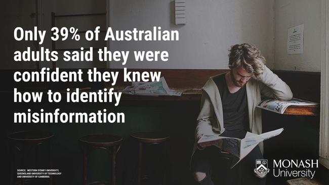 Quote: Only 39% of Australian adults said they were confident they knew how to identify misinformation.