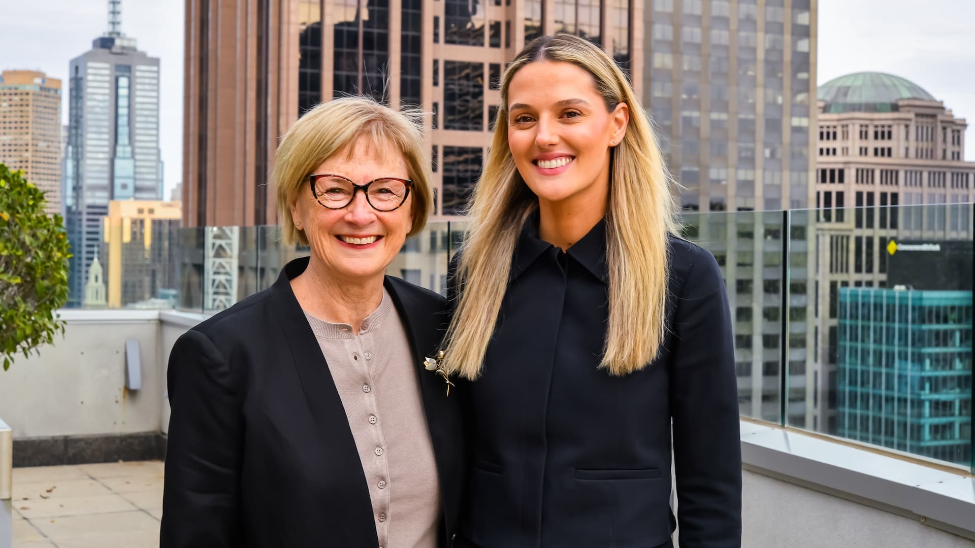 Monash Law Clinical Program alum Jacqui Lisle with her mum, Professor Trish Livingston, at the 2025 Monash Law Gala Dinner.