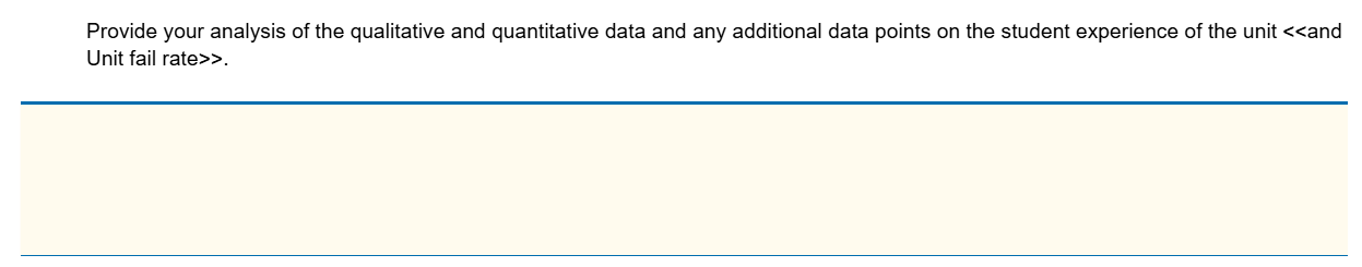 Action plan analysis input box