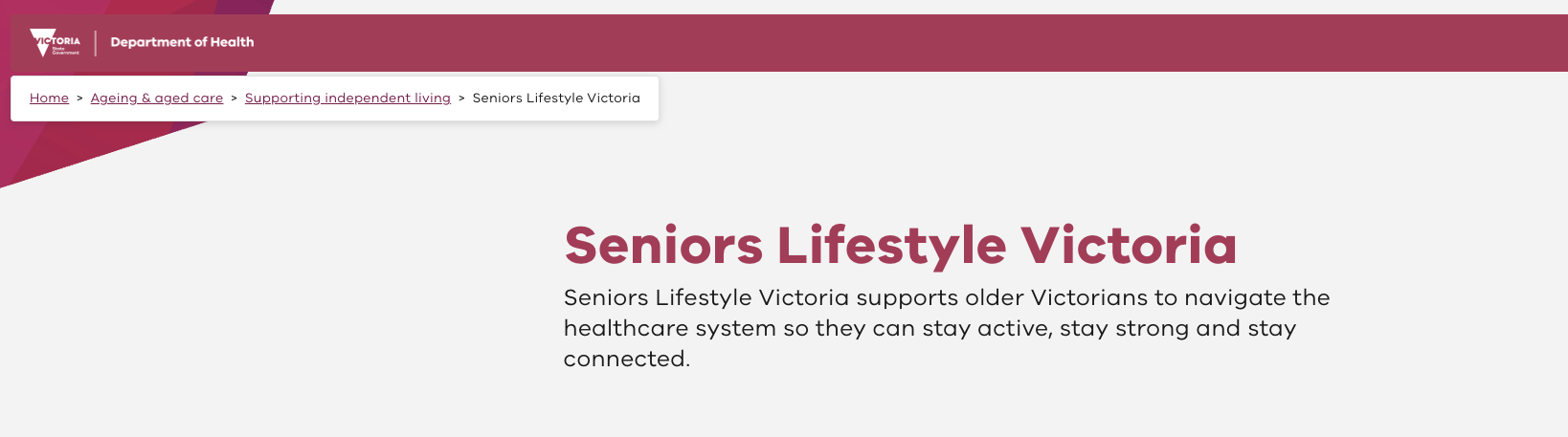 Seniors Lifestyle Victoria