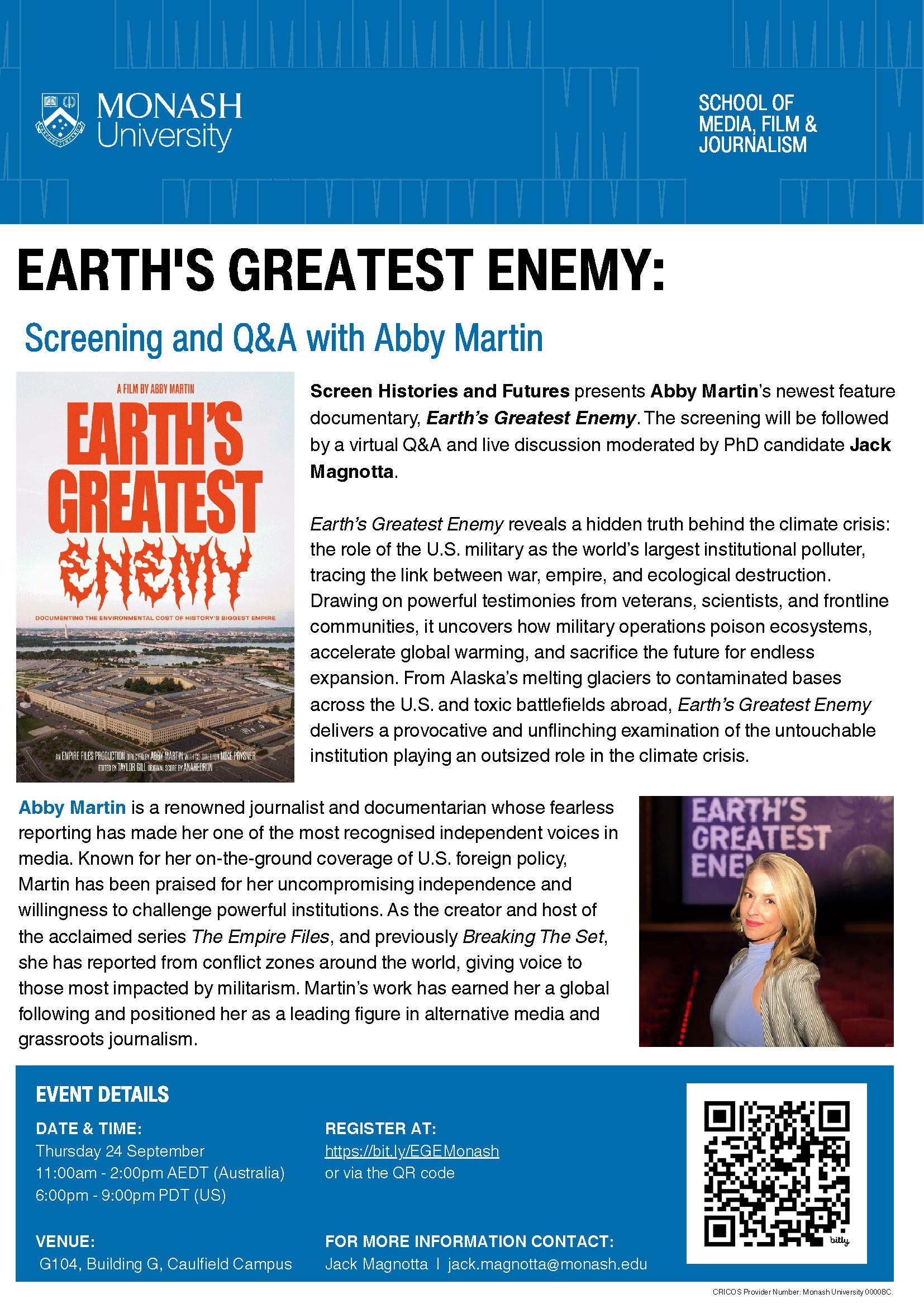 Earth's Greatest flyer image