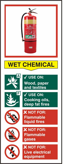 Wet chemical fire extinguisher
