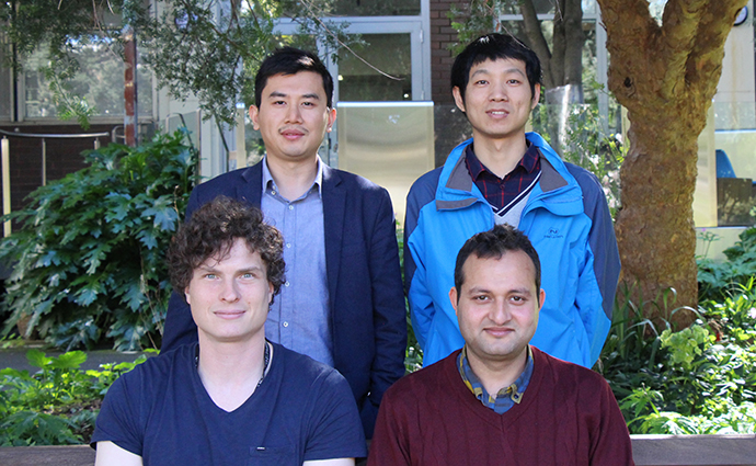Clockwise: Ethan Liu, Dr Xukai Jiang, Dr Ram Bhusal and Dr Michael Uckelmann.