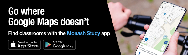 The Monash Study app. Download on the Apple App store or get it on Google Play