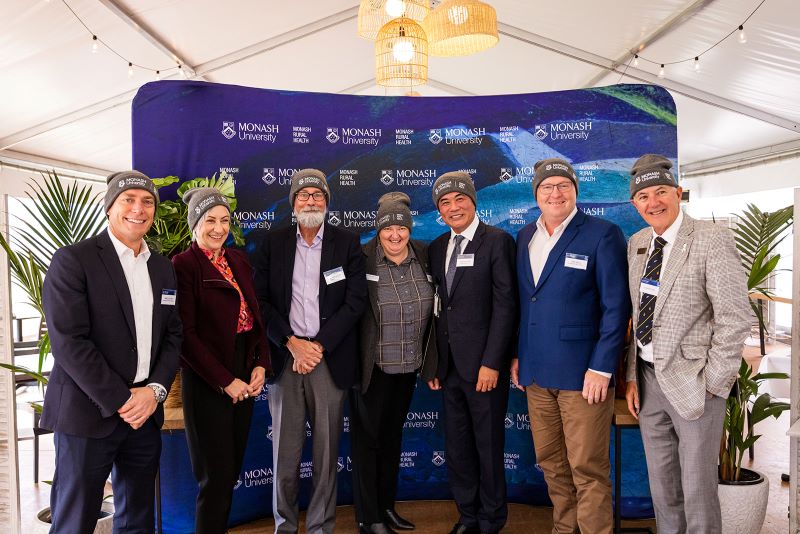 Attendees at lunch for Associate Professor Hieu Pham - Marcus Guthrie, Associate Professor Fiona Wright, Professor Shane Bullock, Associate Professor Janelle Brennan, Associate Professor Hieu Pham, Terry Welch and Cr Mark Eckel