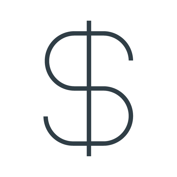 Lineart of dollar sign