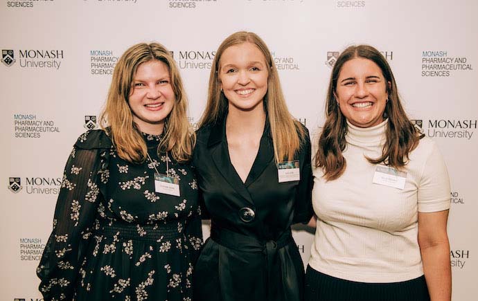 Alex Lotric with Stephanie Wynne and Bella Pisasale from Therapeutic Guidelines