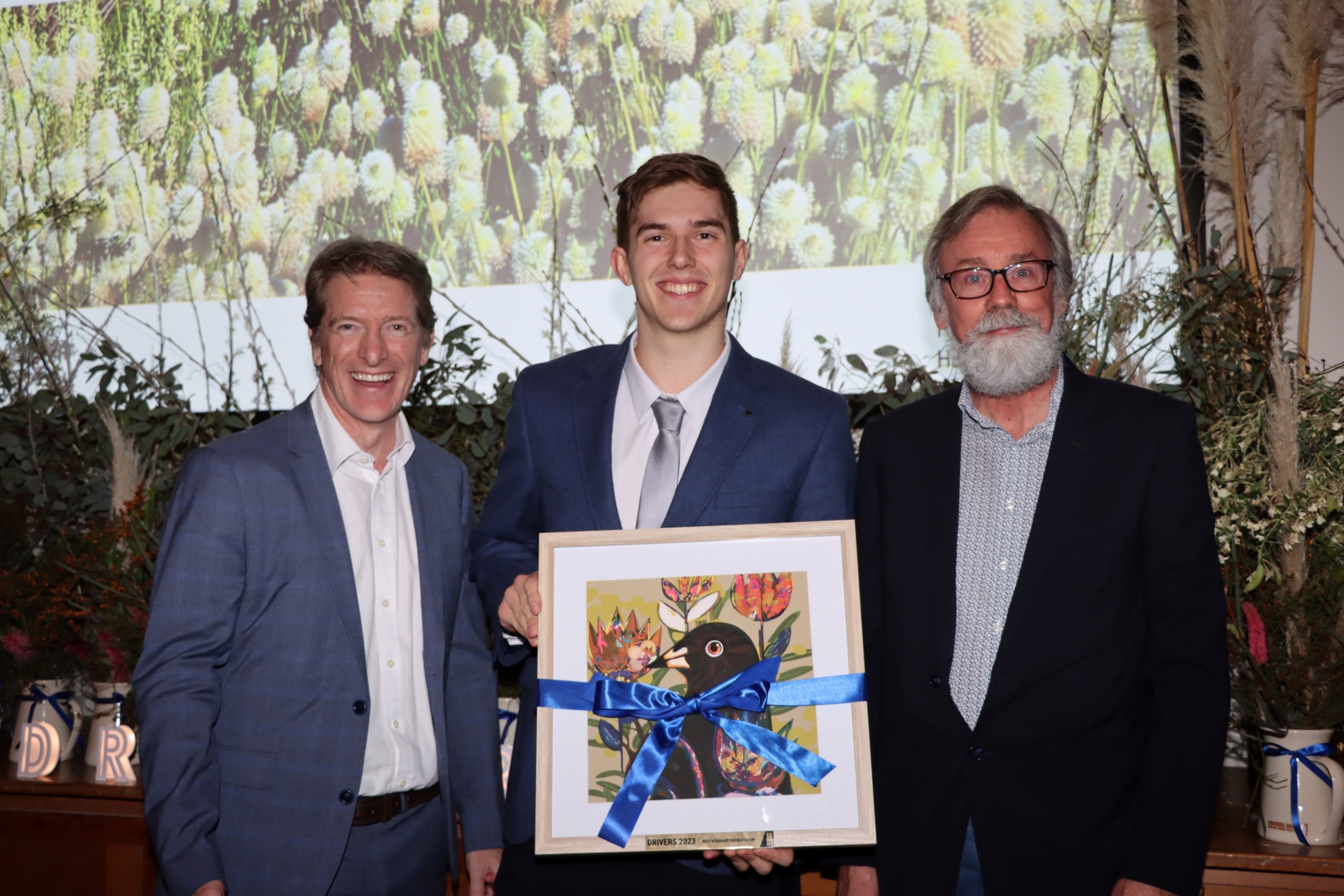 Monash medical student Luke Ibbotson receiving an award for Best Visionary Presentation at DRIVERS 2023
