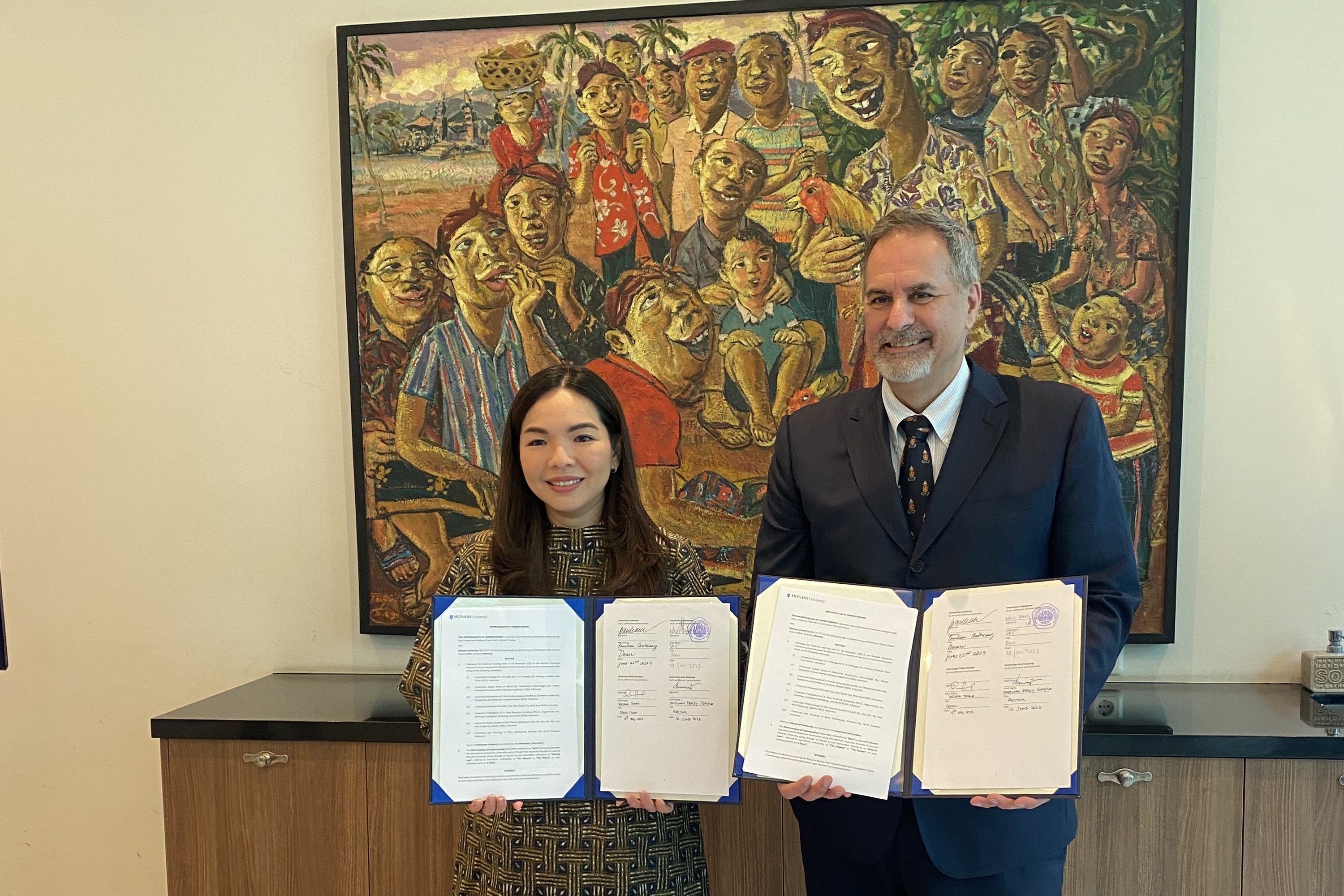Signing of the MoU between Faculty of Law, Universitas Pelita Harapan and Monash Law