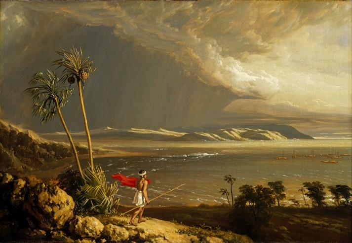 An image showing 'View of Malay Road from Pobassoo's Island, February 1803. ZBA7936