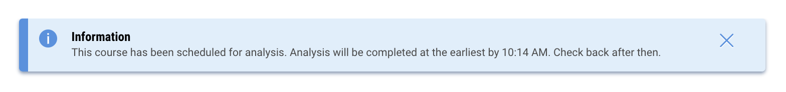 text notification once the submit for analysis button has been clicked.