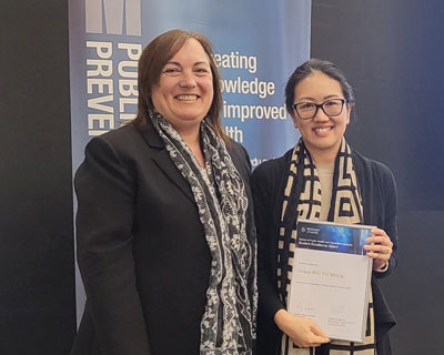 Grace Wai Yin Wong with Head of School Prof Sophia Zoungas