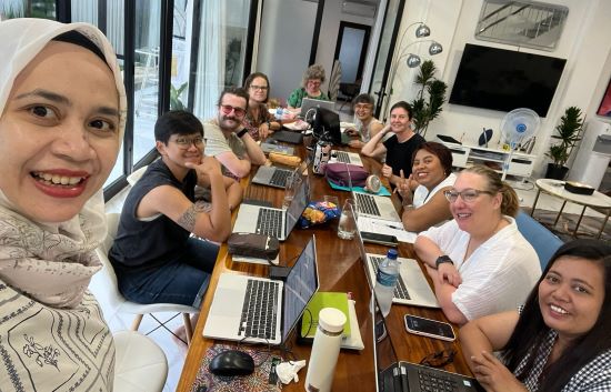 The team at work